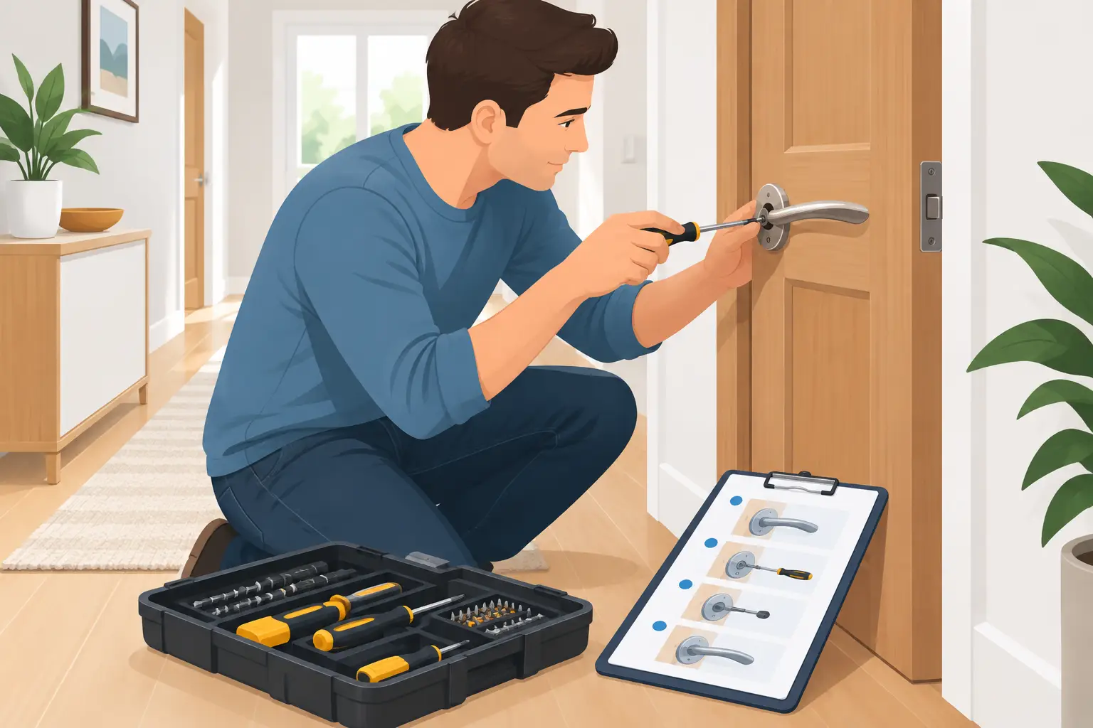 Fix Loose Door Handle Safely in 6 Easy Steps